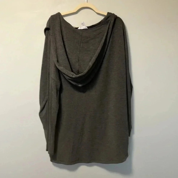 Athleta Grey faux  wrap hooded sweater - Picture 3 of 5